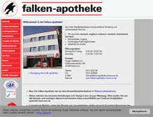 Tablet Screenshot of falken-apotheke-hannover.de